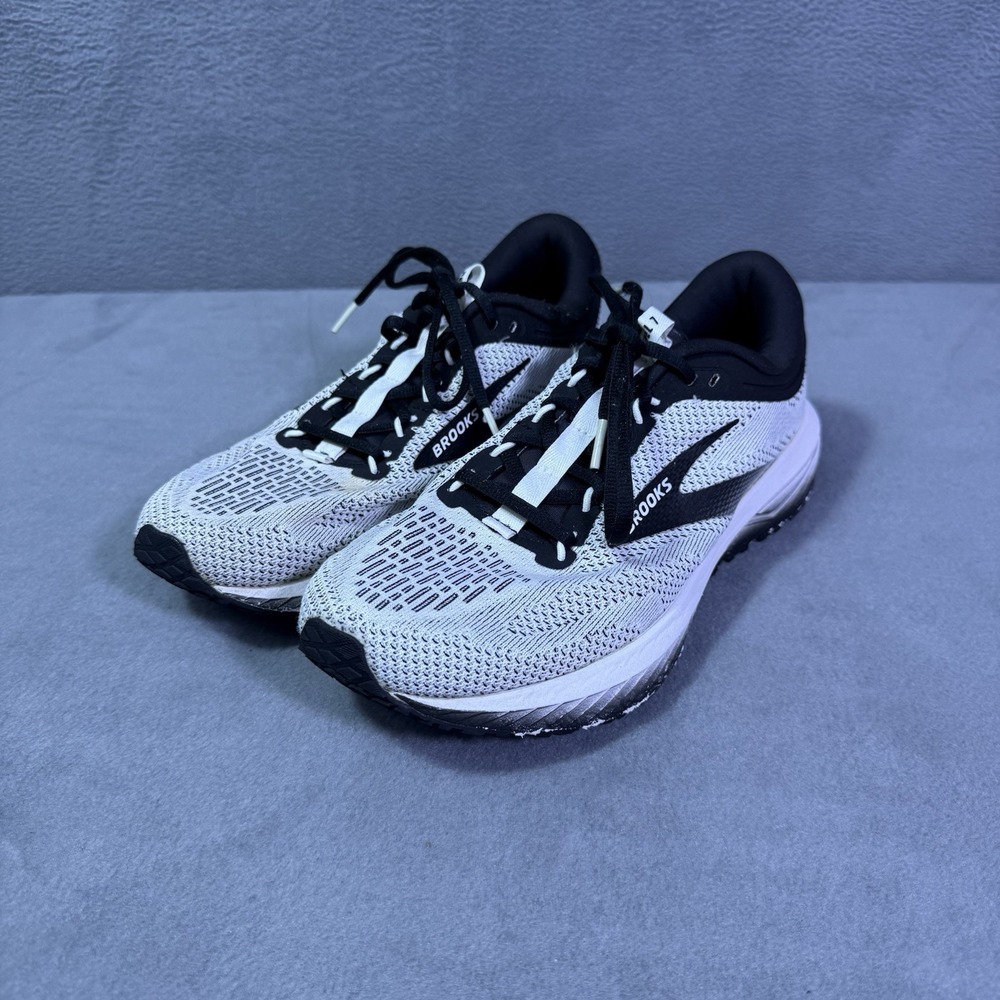 Brooks Revel 7 Shoes Mens 9 D White Gray Black Running Sneakers 110435 Modern